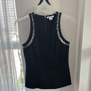 Helmut Lang sleeveless top with leather detail - size S